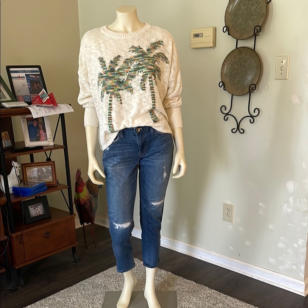 White House Black Market Blue Ankle Cropped Jeans